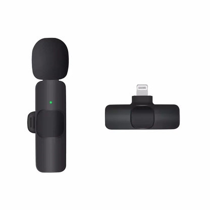 2.4G Wireless Lavalier Microphone Portable Audio Video Recording Mini Mic for Iphone Android Live Broadcast Gaming Phone